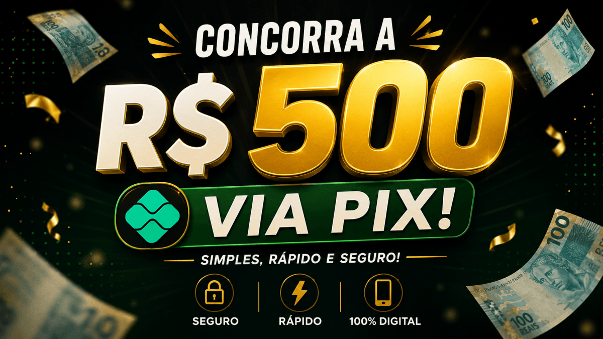 Pix de 500,00 ou dinheiro em mãos