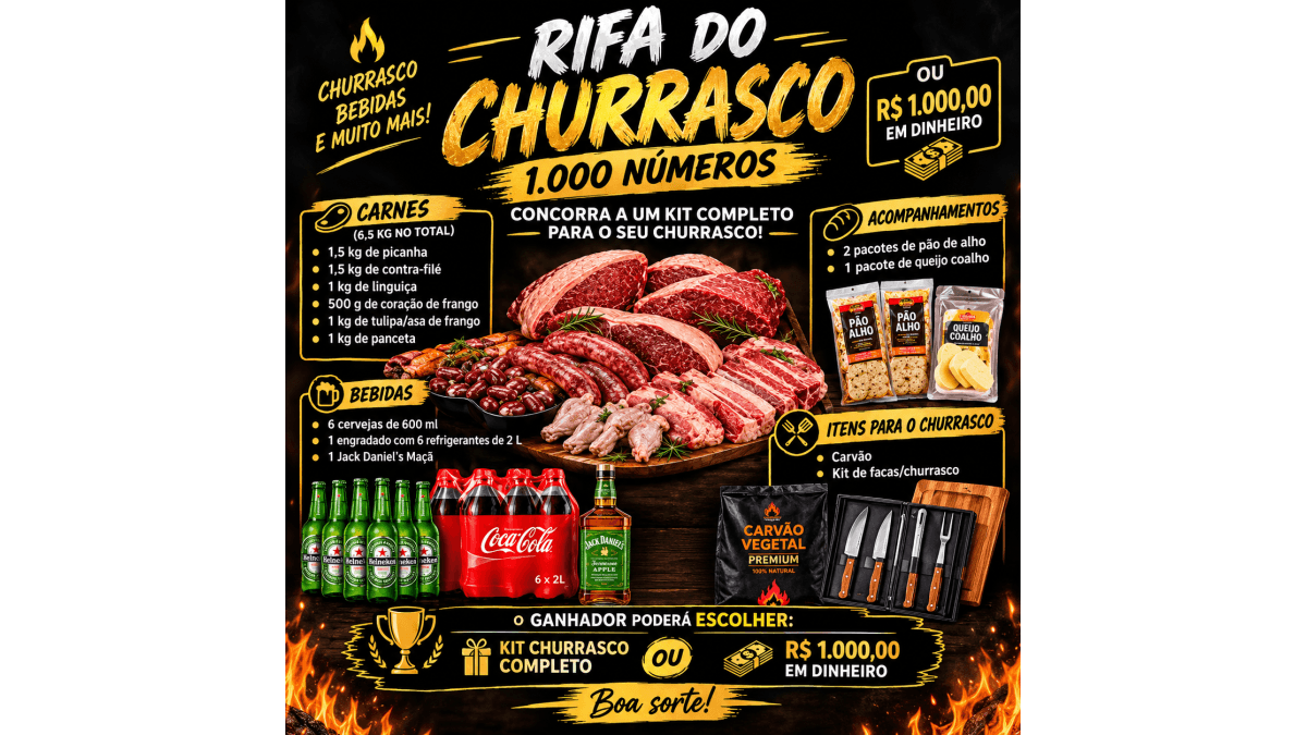 KIT CHURRASCO OU 1000 NO PIX!