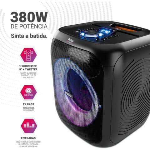 Caixa de Som Philco Extreme 380W Flash Lights PCX4800