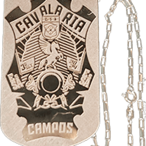 DogTag Militar Oficial Gravada a laser + Corrente de Prata Pura.  (IG: @Jazan.oficial)