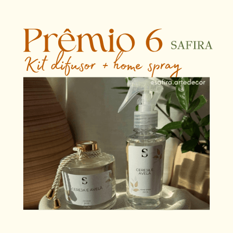 Kit aromático com difusor, home spray e bandeja 🌿✨