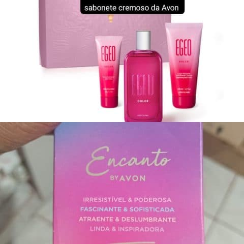 Kit o boticário Egeo dolce e sabonete cremoso da Avon