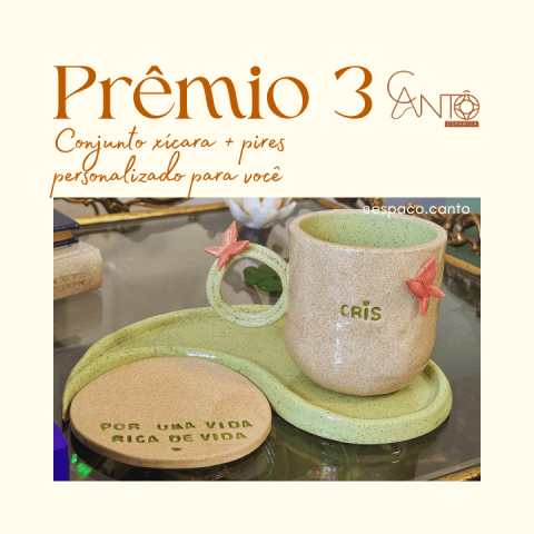 Kit personalizado de xícara + pires