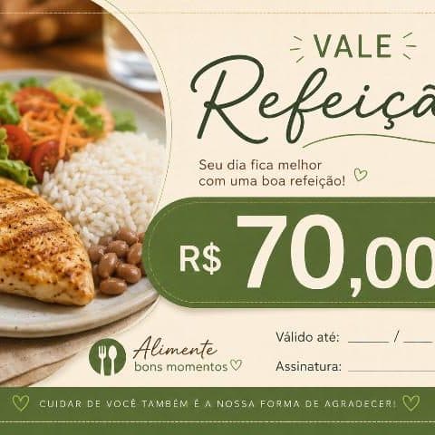 Vale refeição - R$70,00