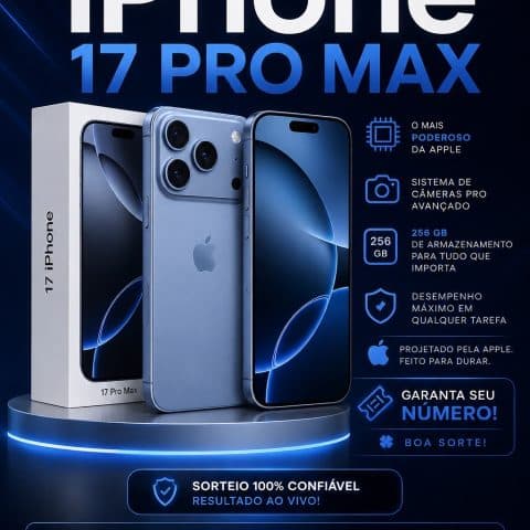 Iphone 17 pro max novo lacrado