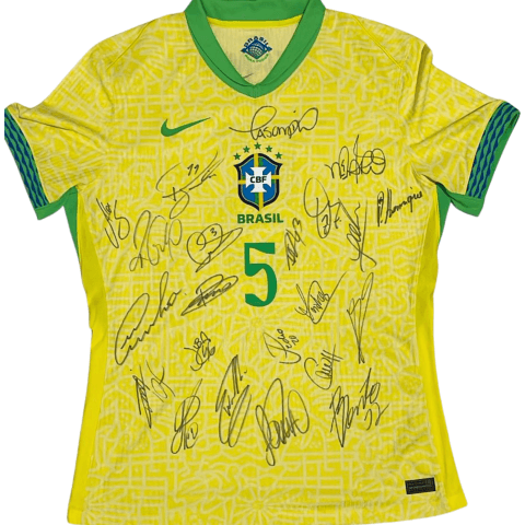 CAMISA OFICIAL AUTOGRAFADA SELEÇÃO BRASILEIRA