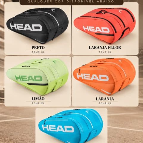 1 Raqueteira Head Tour XL - Tripla ou R$800 no Pix
