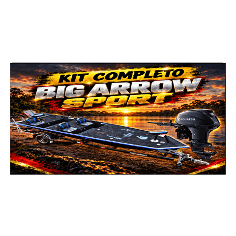 KIT COMPLETO BIG ARROW SPORT COM MOTOR TOHATSU 60 HP 4T E CARRETA RODOVIARIA