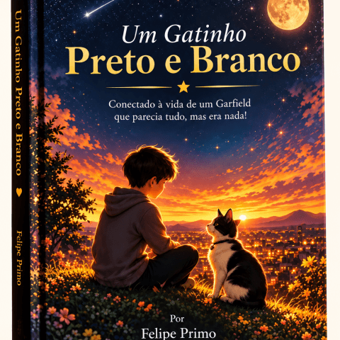 Livro "Um Gatinho Preto e Branco" NOVO!